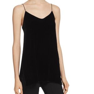 NWT Theory Odete B Fixture Camisole Velvet Black Matte Small